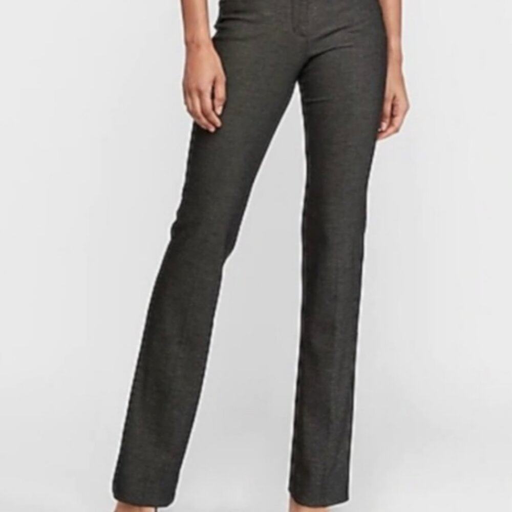 Express Editor Black/Grey Dot Trouser Pant Size 6